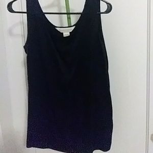 Black silk tank